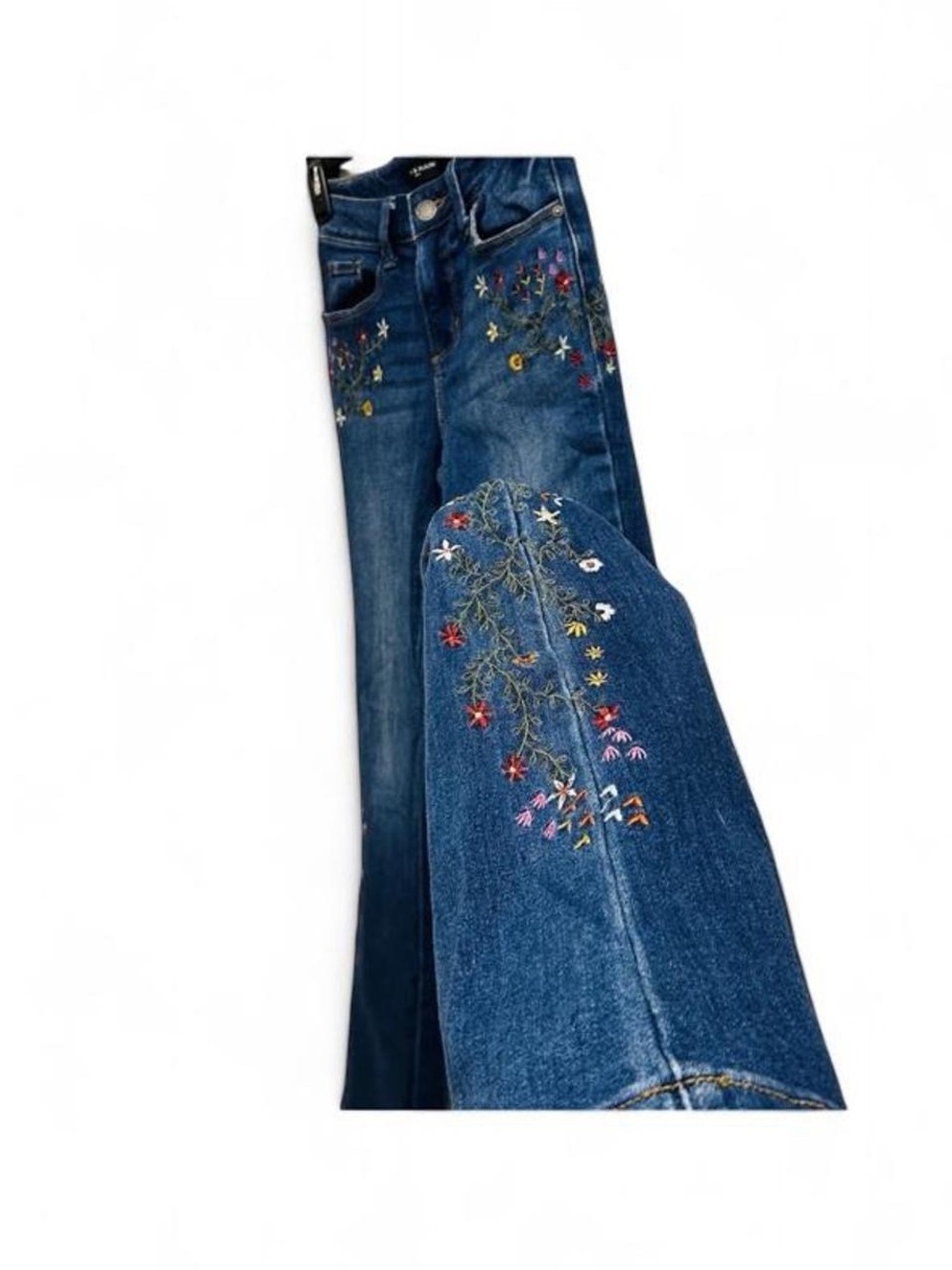 Fire & Rain flared jeans with embroidered flowers